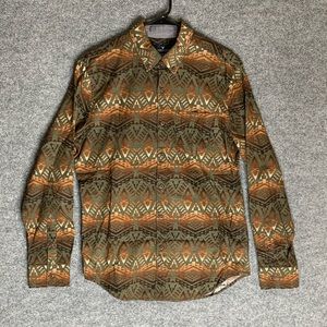 American Eagle Outfitters Classic Fit Tribal Button Up Shirt Men’s Size Medium